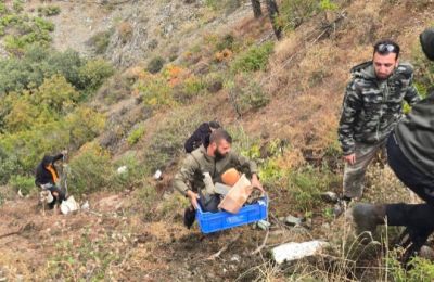 Agros hunters and villagers take back a woodland from fly-tippers