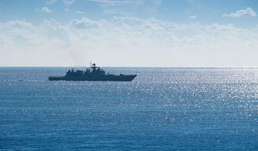 File photo of a Turkish warship in the East Med.