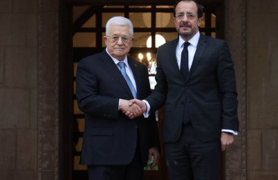 Abbas in Cyprus for talks on Gaza aid, regional tensions and Cyprus problem